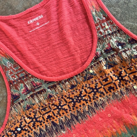 ⭐️BOGO FREE⭐️ EXPRESS Coral Asymmetrical Tank Top - Picture 5 of 8